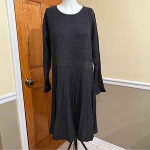 Calvin Klein Charcoal Long Sleeve Dress